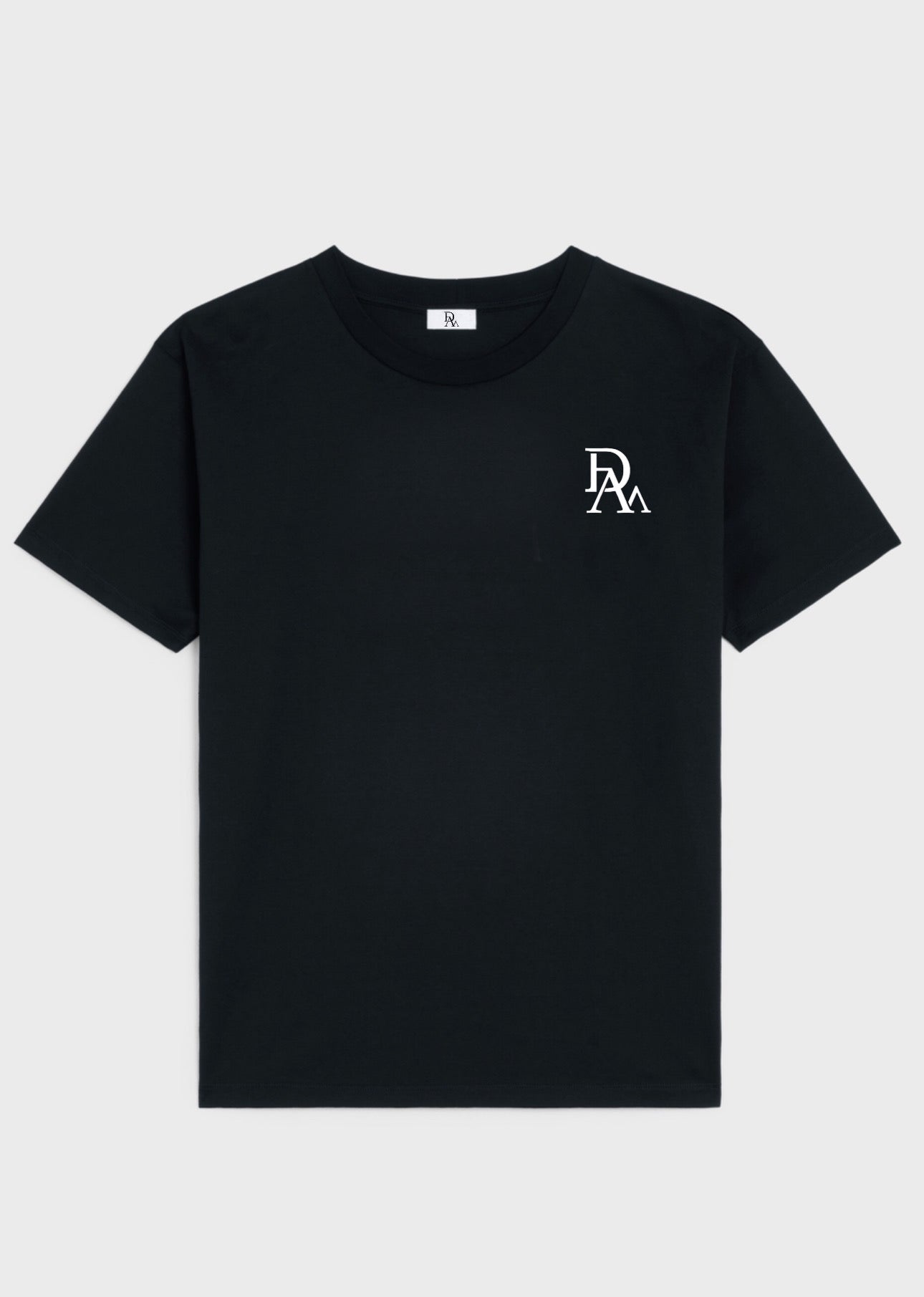 Black mini logo tee