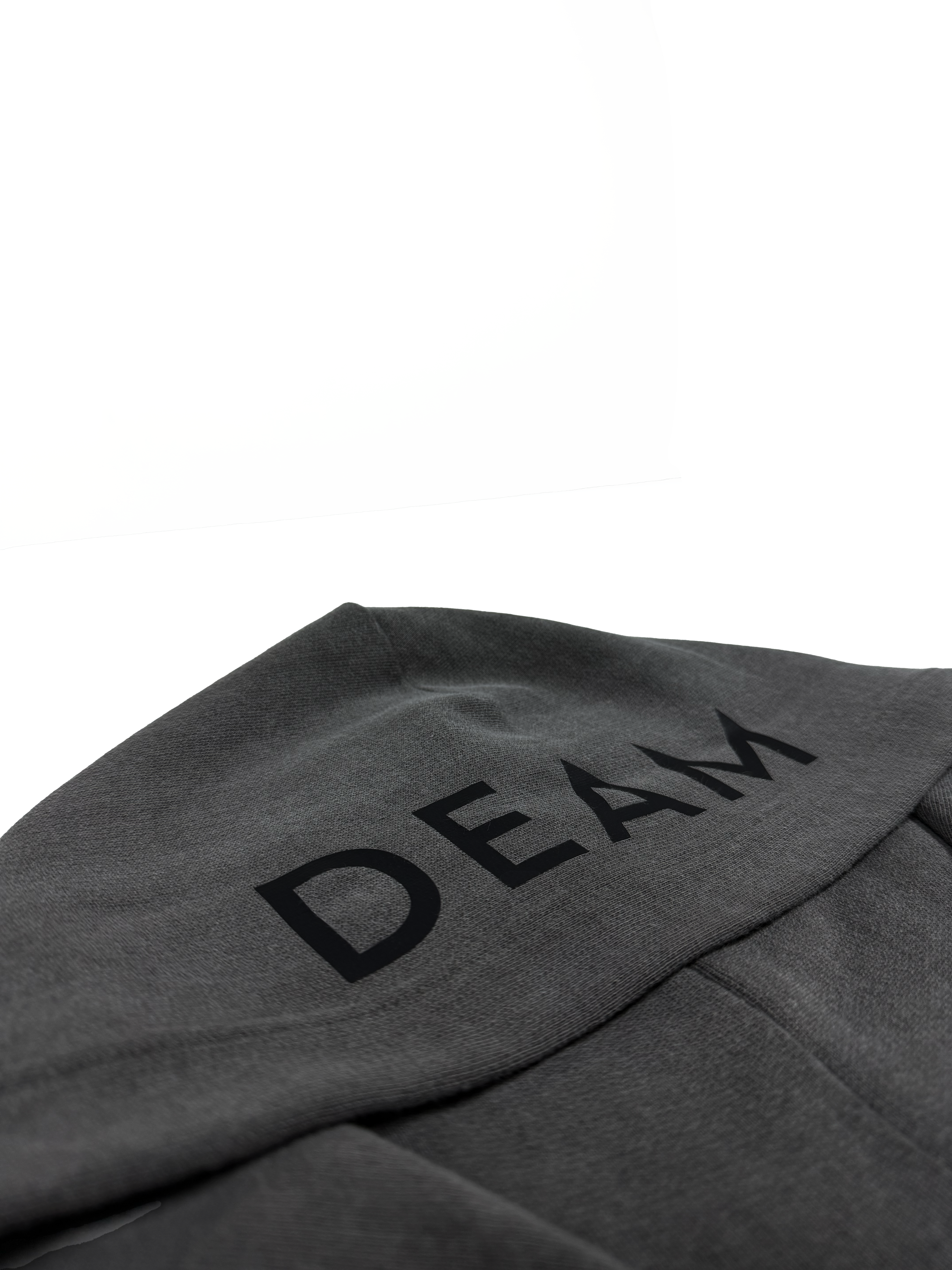 DEAM GREY DELAVE COTTON HOODIE WITH PRINT