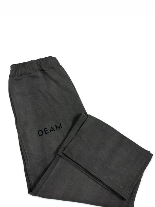 DEAM BAGGY STRAIGHT-LEG SWEATPANT GRAY DELAVE WITH PRINT