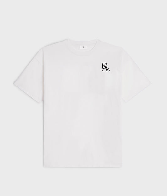 White mini logo tee