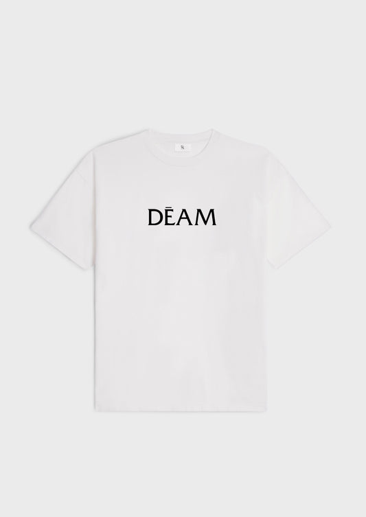 White big logo tee