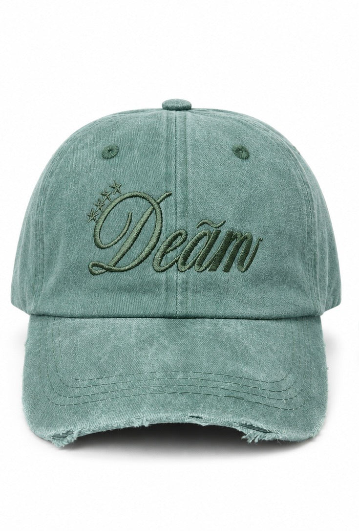 DEAM VINTAGE GREEN DISTRESSED CAP
