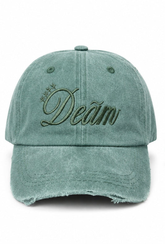 DEAM VINTAGE GREEN DISTRESSED CAP