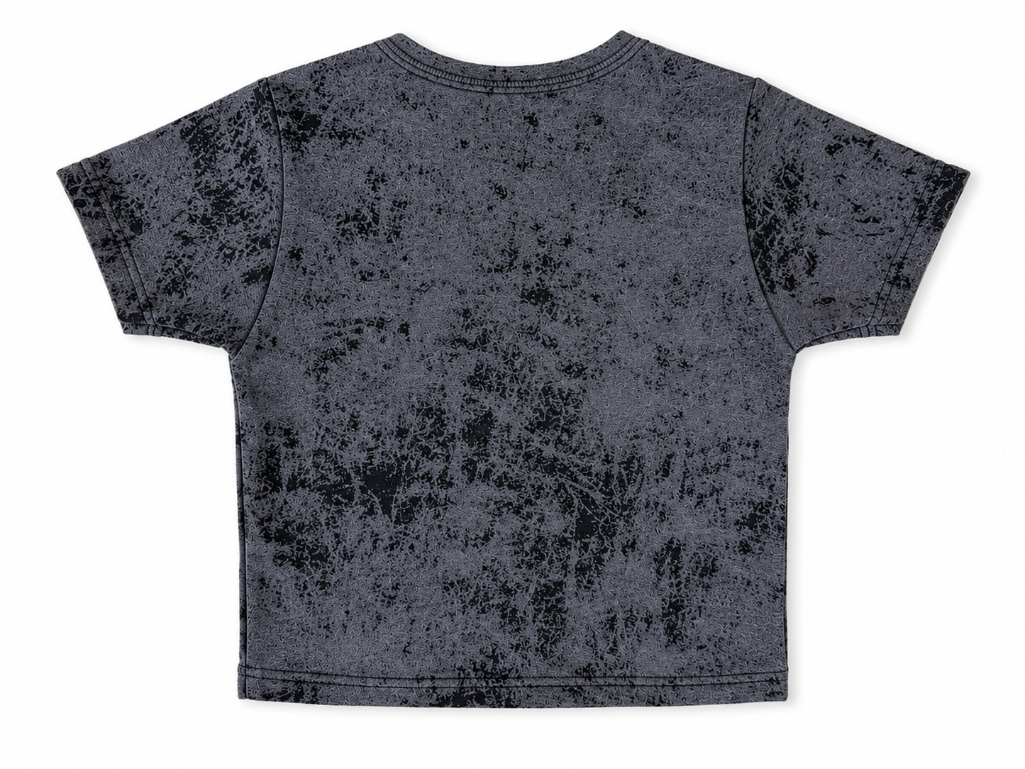 DEAM ACID GREY WASH CROPPED T-SHIRT