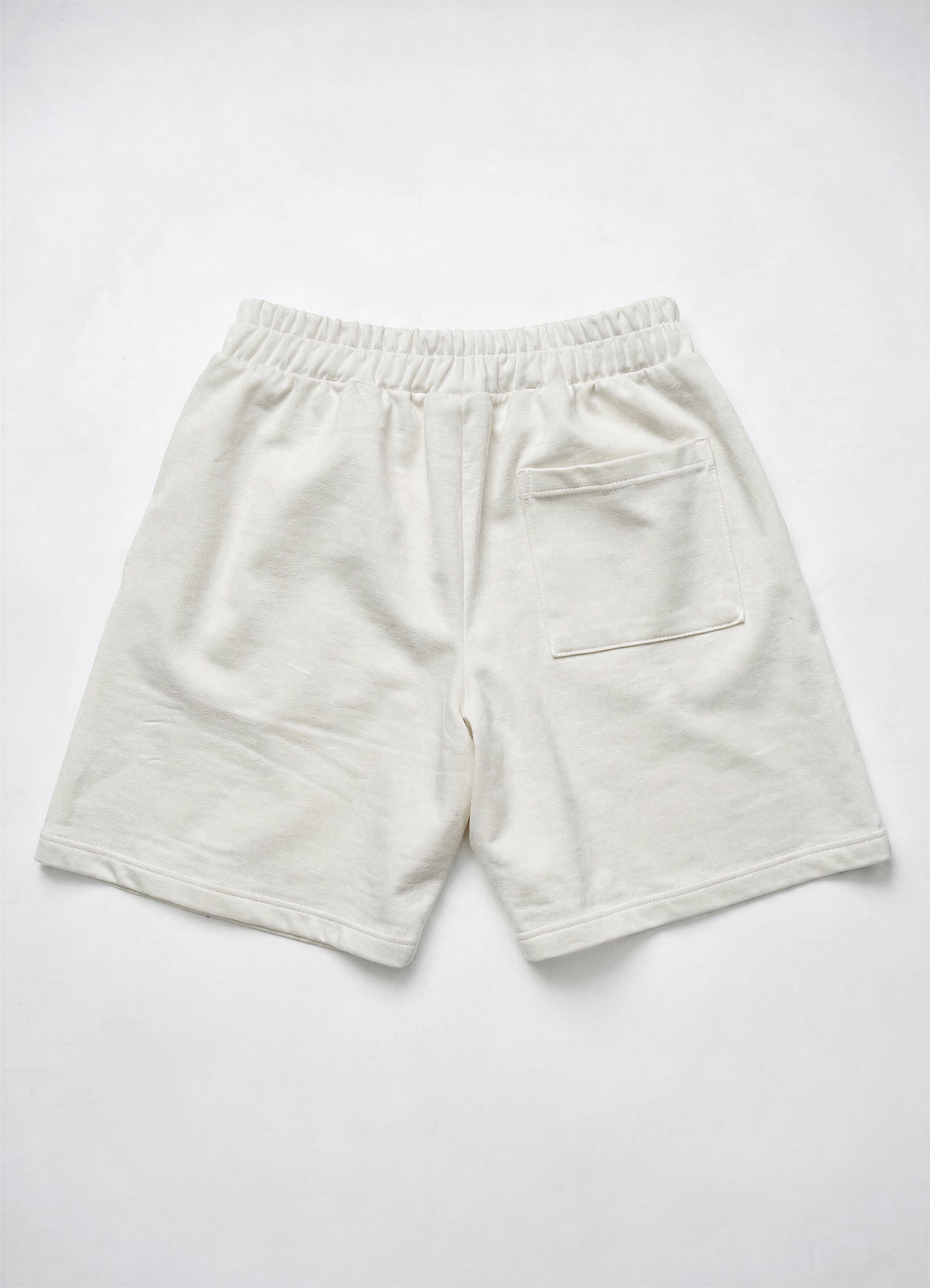 DEAM ECRU COTTON SHORTS WITH LOGO PRINT