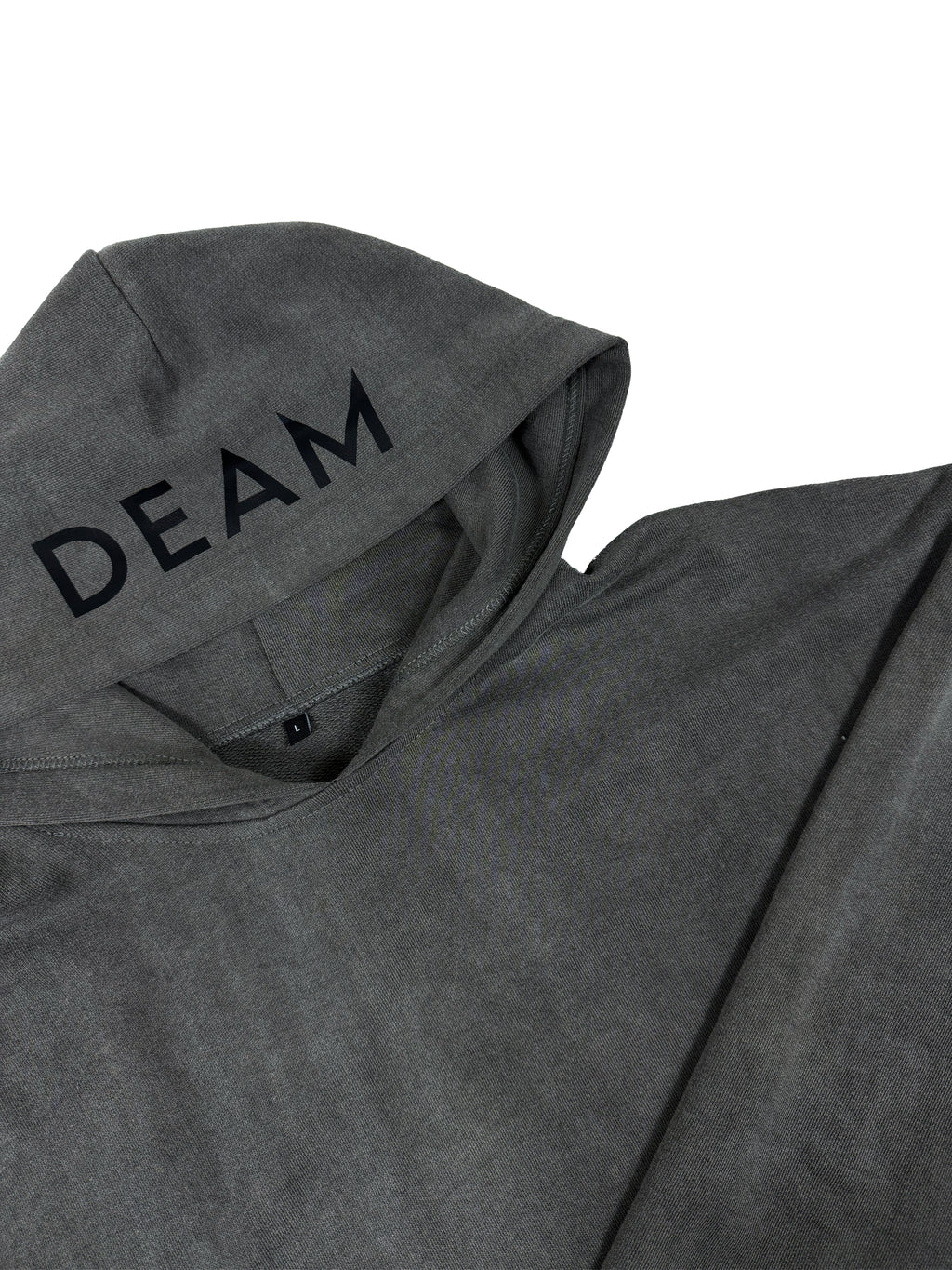 DEAM GREY DELAVE COTTON HOODIE WITH PRINT