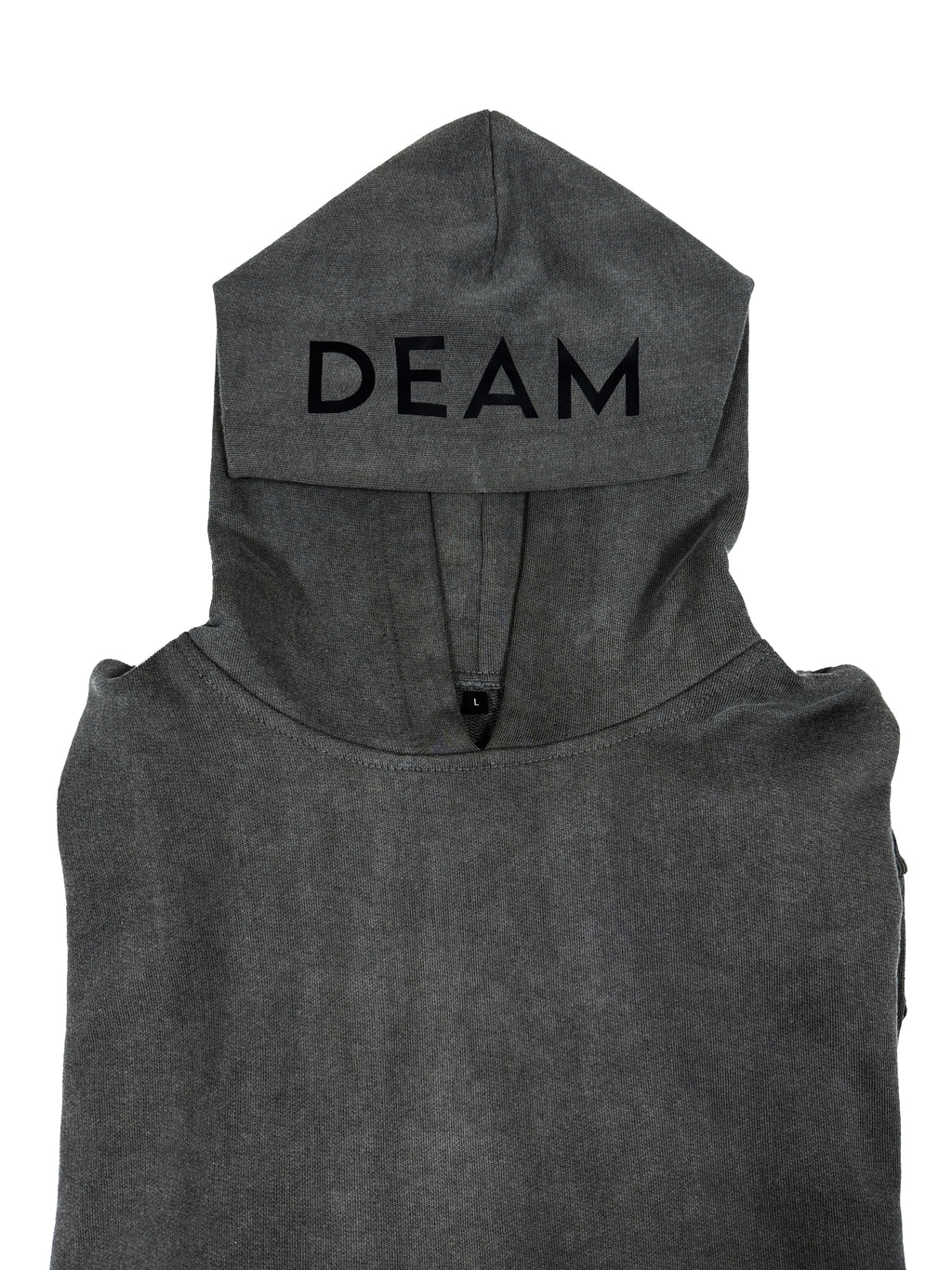 DEAM GREY DELAVE COTTON HOODIE WITH PRINT
