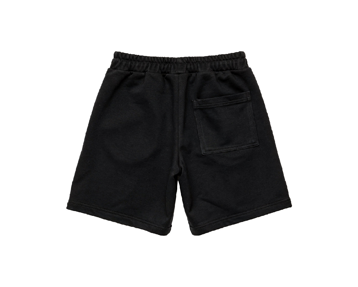 DEAM BLACK COTTON SHORTS WITH LOGO PRINT