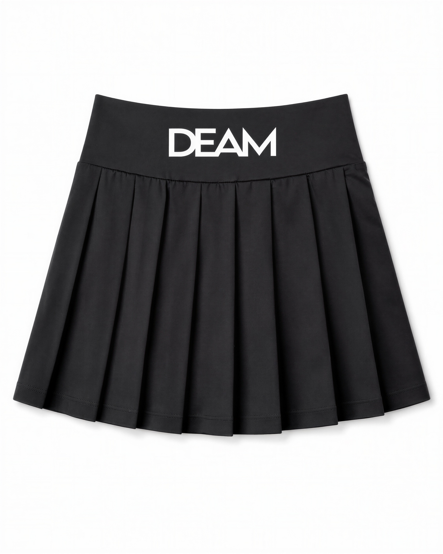 DEAM BLACK PLEATED MINI SKIRT